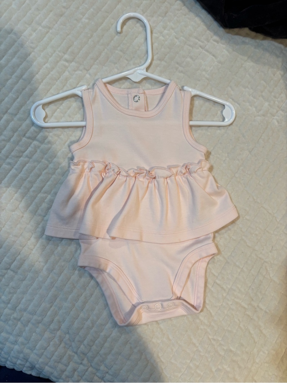 3 Pink Ruffled Baby Onesie Rompers - Picture 2 of 3